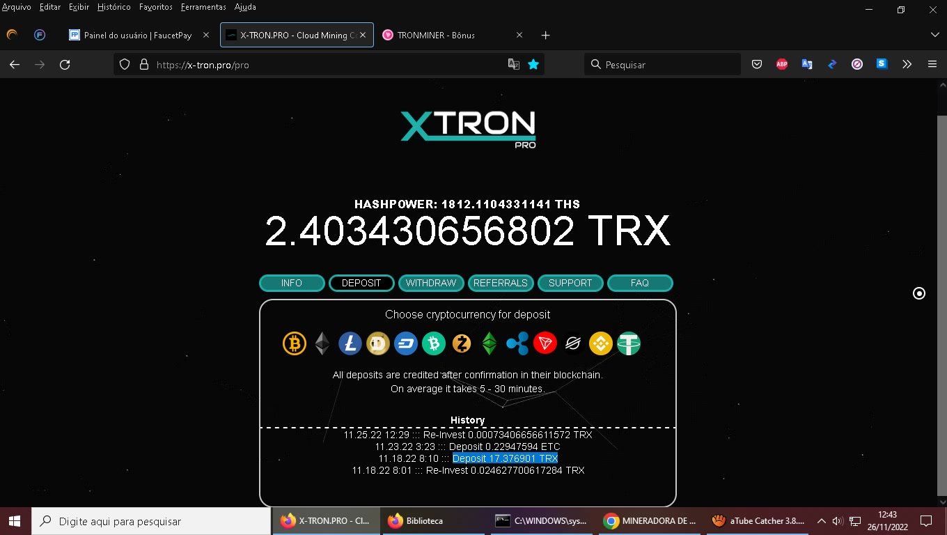 Mineradora Xtron Pro Saque Minimo 5trx Sem Investimento Ou