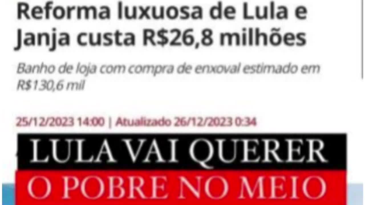 Noticia Reforma Luxuosa De Lula E Janja COS TV