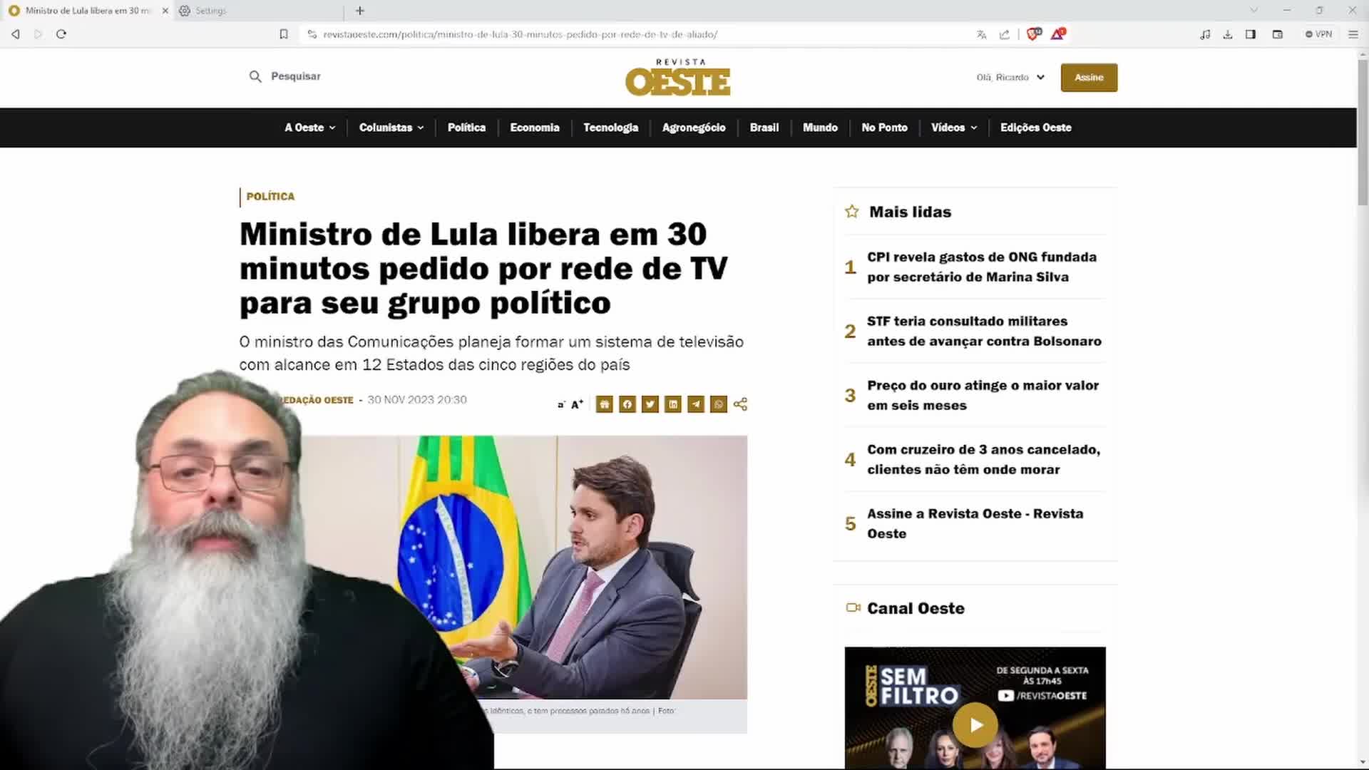 MELHOR MINISTRO do LULA consegue LICENÇA de TV para AMIGO em 30 MINUTOS