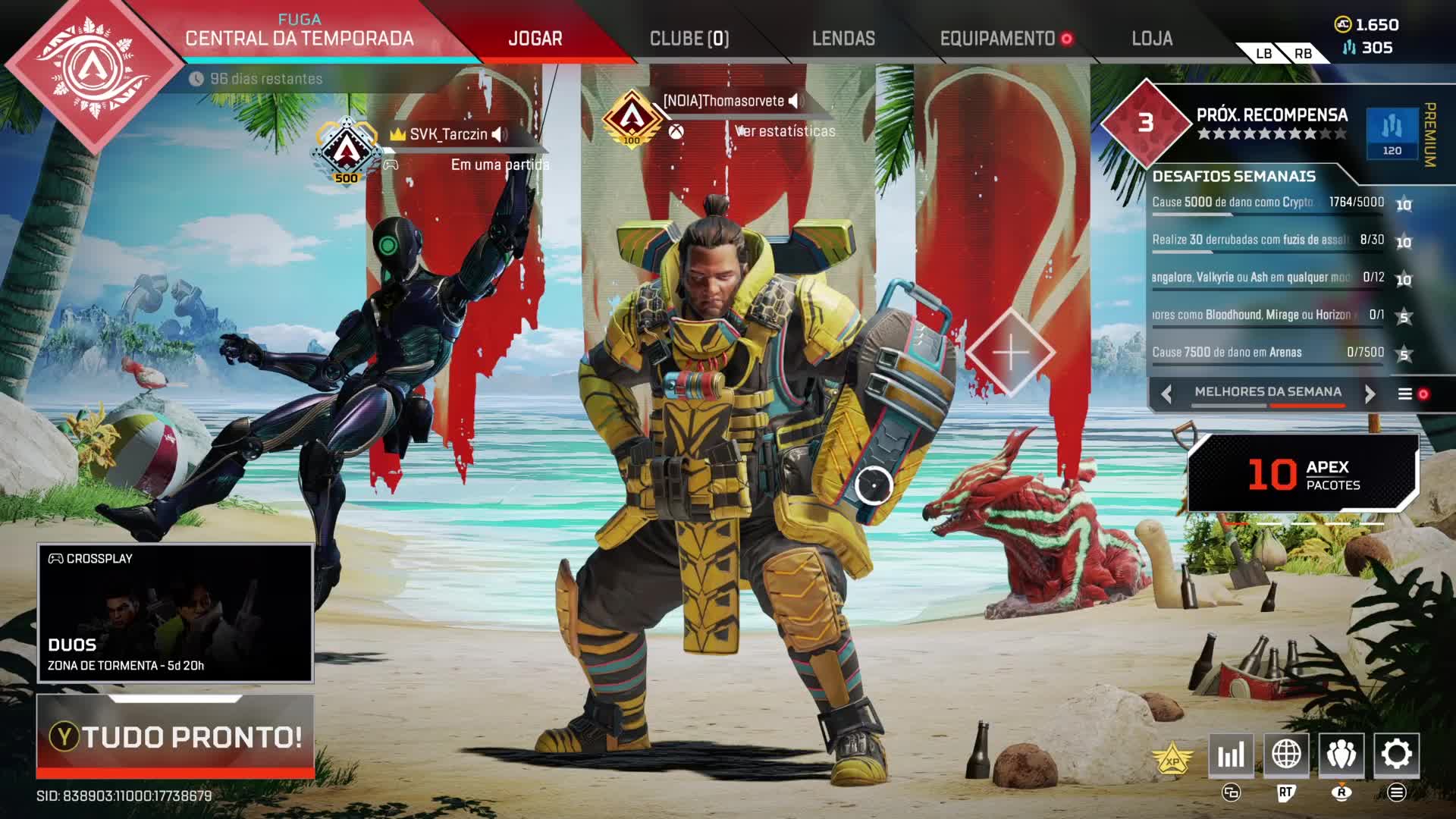 Apex Legends!! Mais 10 caixas apex Saudade das minhas skins - COS.TV