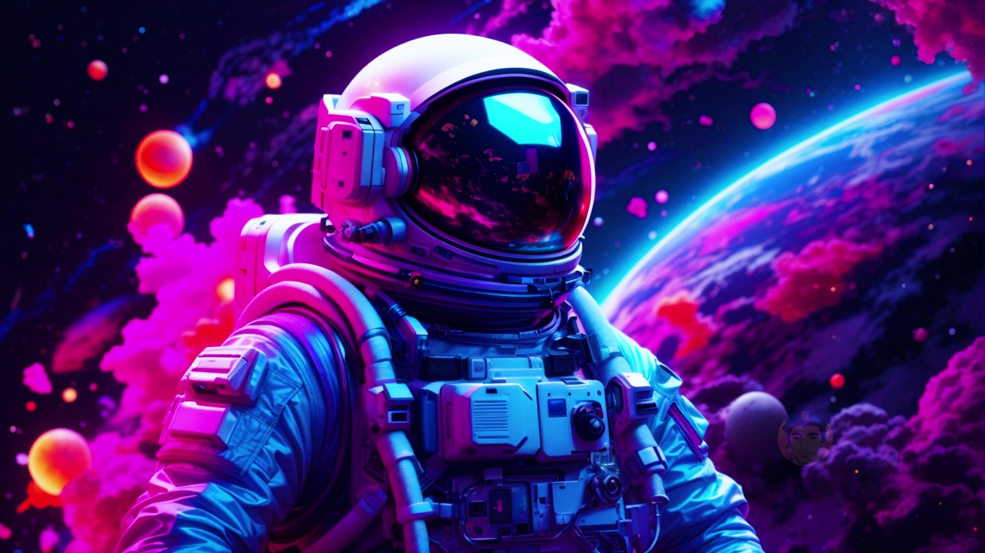 AI-Generated Art: Astronauts in Neon Space - COS.TV