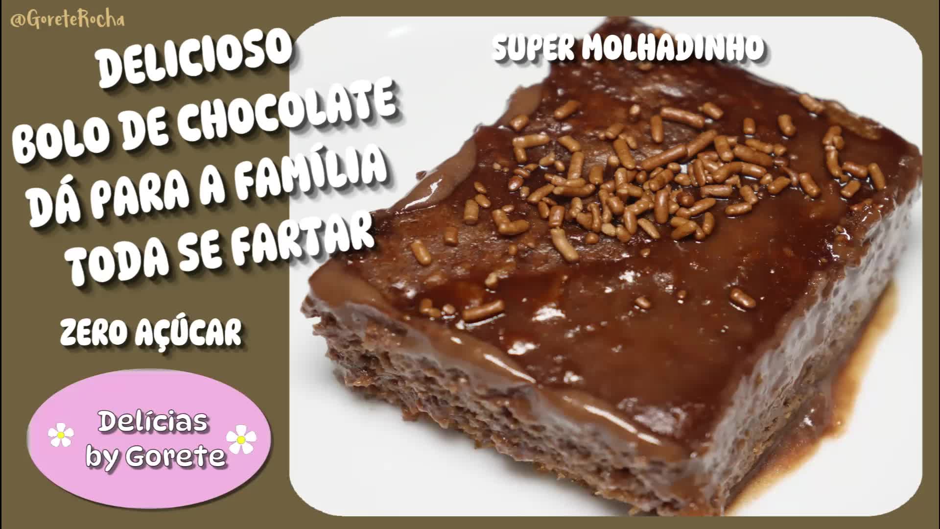 Delicioso Bolo de Chocolate Molhadinho - Rende muito, dá para a Família ...
