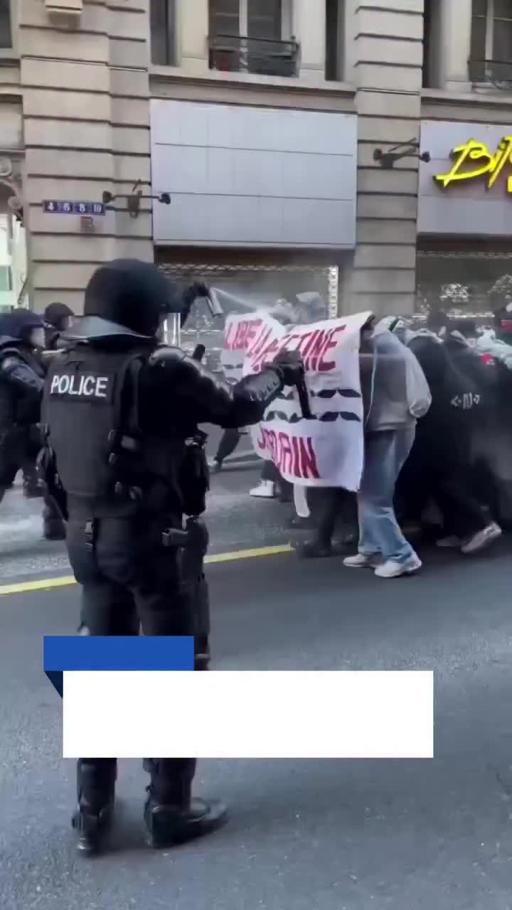 Forças de segurancas da Suíça combatendo manifestação pro Hamas. Europa em caos. - COS.TV